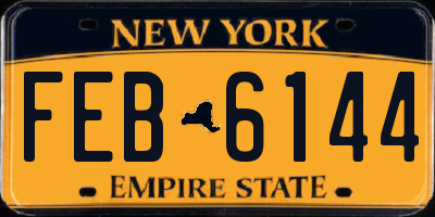 NY license plate FEB6144