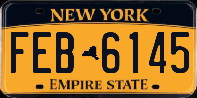 NY license plate FEB6145