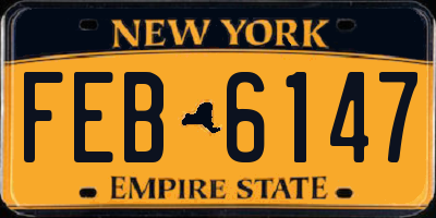 NY license plate FEB6147