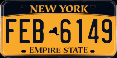 NY license plate FEB6149