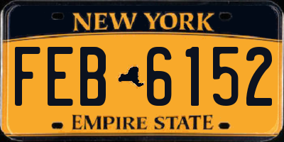 NY license plate FEB6152
