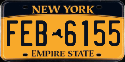 NY license plate FEB6155