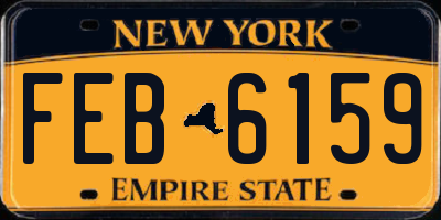 NY license plate FEB6159