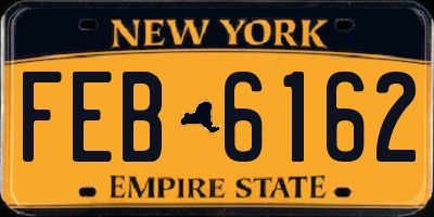 NY license plate FEB6162