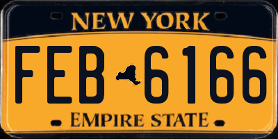 NY license plate FEB6166