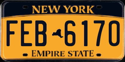 NY license plate FEB6170
