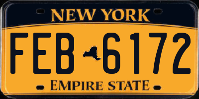 NY license plate FEB6172
