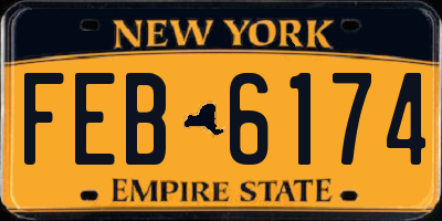NY license plate FEB6174