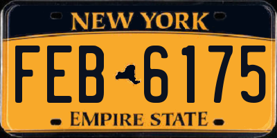 NY license plate FEB6175