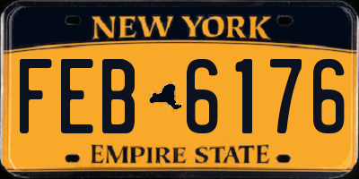 NY license plate FEB6176