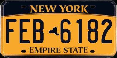 NY license plate FEB6182