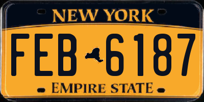 NY license plate FEB6187