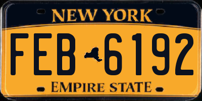 NY license plate FEB6192