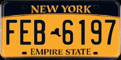 NY license plate FEB6197
