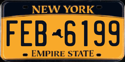 NY license plate FEB6199