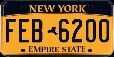 NY license plate FEB6200