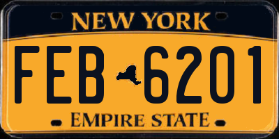 NY license plate FEB6201