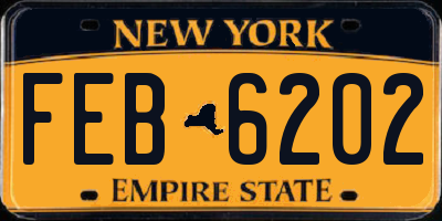 NY license plate FEB6202