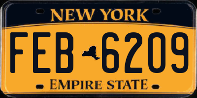 NY license plate FEB6209