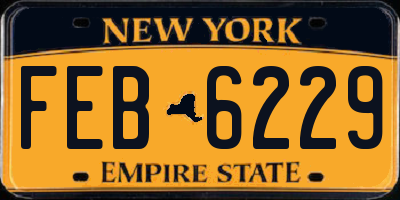 NY license plate FEB6229