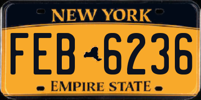 NY license plate FEB6236