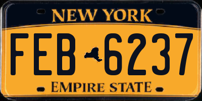 NY license plate FEB6237