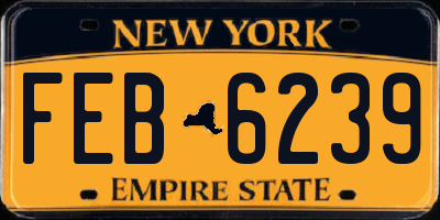 NY license plate FEB6239
