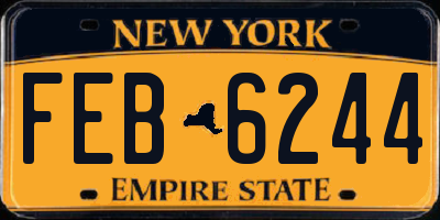 NY license plate FEB6244