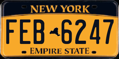 NY license plate FEB6247