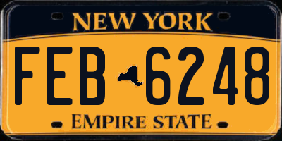 NY license plate FEB6248