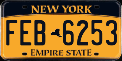 NY license plate FEB6253