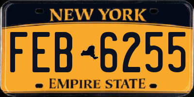 NY license plate FEB6255
