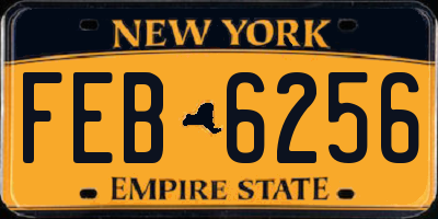 NY license plate FEB6256