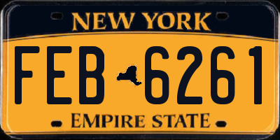 NY license plate FEB6261