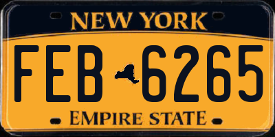 NY license plate FEB6265