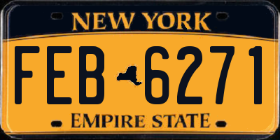 NY license plate FEB6271