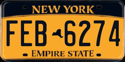 NY license plate FEB6274