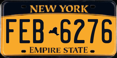 NY license plate FEB6276