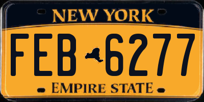 NY license plate FEB6277