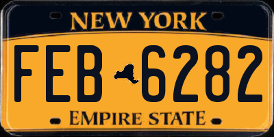 NY license plate FEB6282