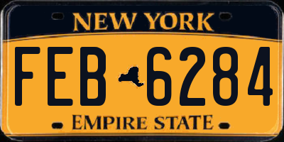 NY license plate FEB6284