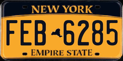 NY license plate FEB6285