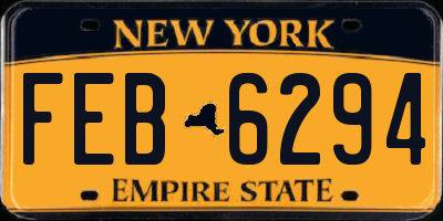 NY license plate FEB6294
