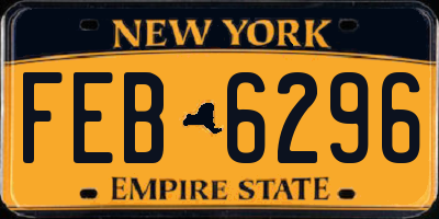 NY license plate FEB6296