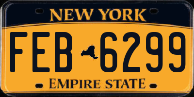 NY license plate FEB6299
