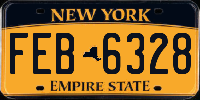 NY license plate FEB6328