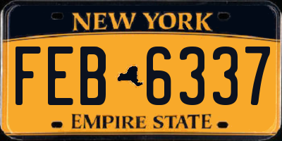 NY license plate FEB6337