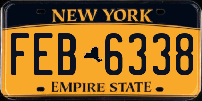 NY license plate FEB6338