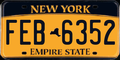 NY license plate FEB6352