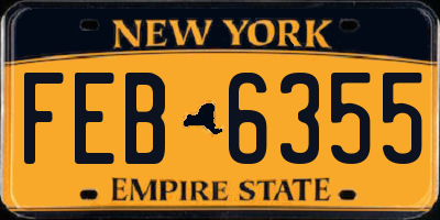 NY license plate FEB6355